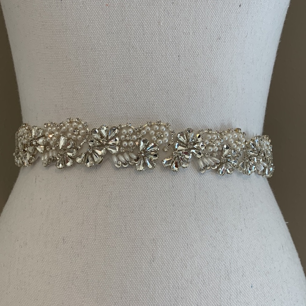NEW! Embellished Wedding/Bridal Sash/Belt Appliqué